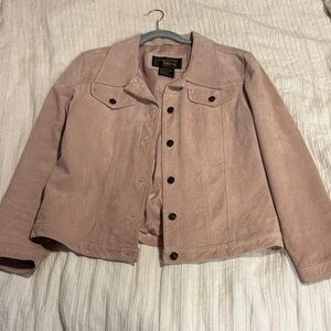 Women's Light Pink Suede Jacket